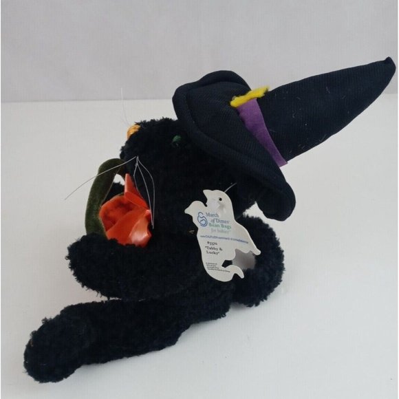 New Halloween Lucky the Bean Bag Cat for March of Dimes from Plushland - Picture 6 of 8